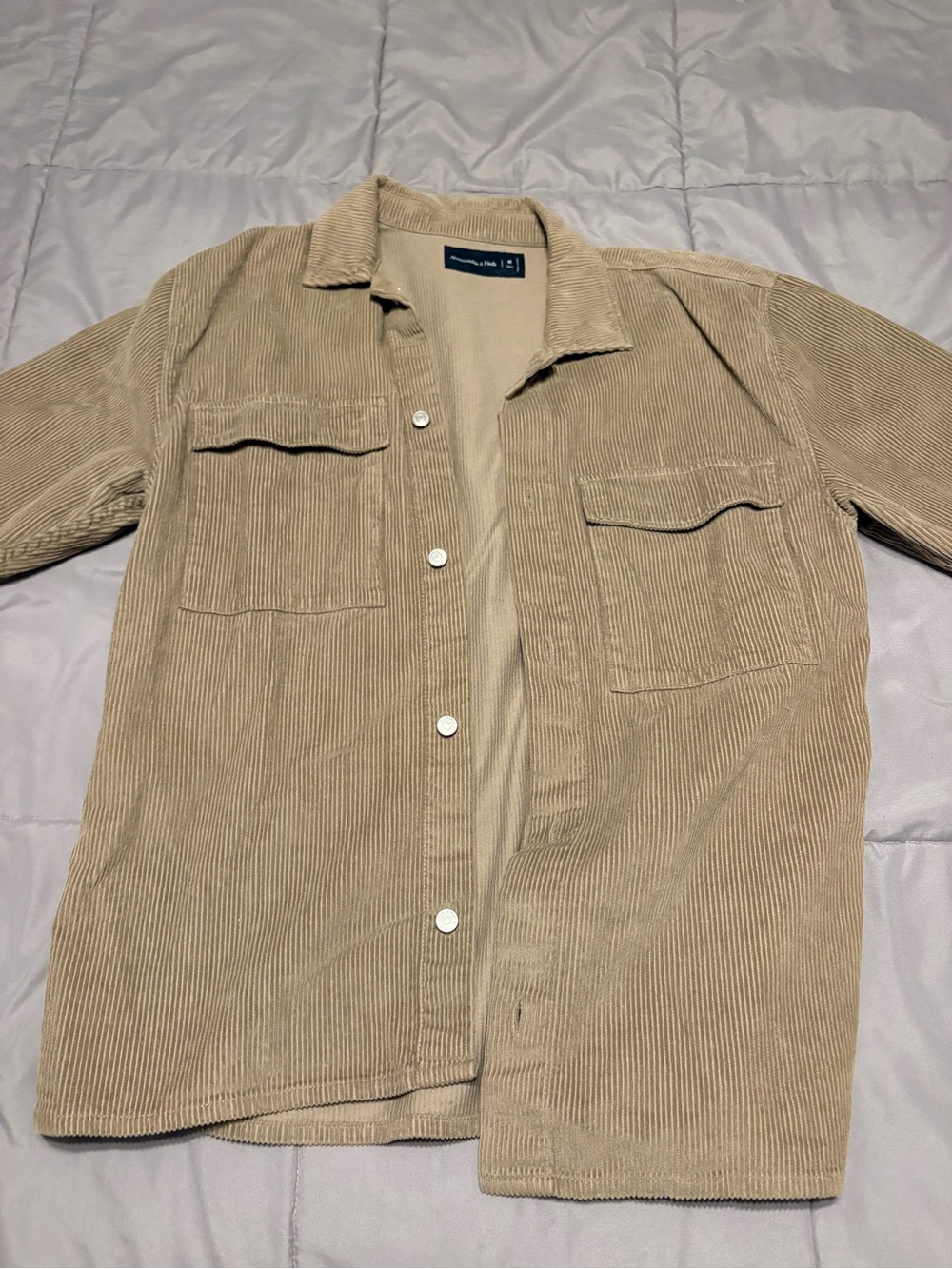 Abercrombie & Fitch Men's Corduroy Shirt Jacket - Tan